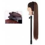 Extensie de par coada dreapta cu snur si pini 80 cm Cod 137F-430 Saten Mediu Mixt